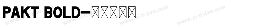 Pakt Bold字体转换